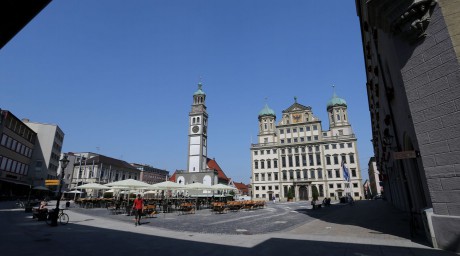 Augsburg_radnice a věž Perlachturm