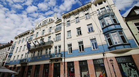 Lublaň - secesní budova Slovinské družstevní asociace