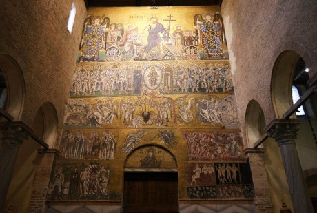 Torcello_Katedrála Santa Maria Assunta (639-1008)_mozaika Posledního soudu-západní stěna (1)