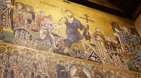 Torcello_Katedrála Santa Maria Assunta (639-1008)_mozaika Posledního soudu-západní stěna (2)