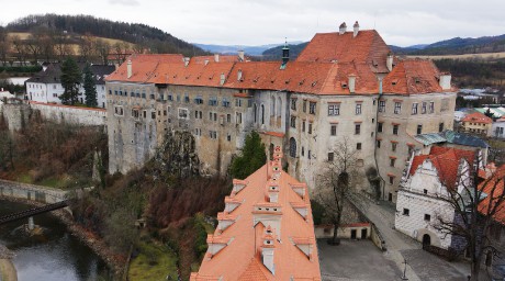 Český Krumlov-výhled ze zámecké věže (3)