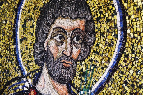 Ravenna_arcibiskupské muzeum_fragment mozaika biskupa Ursina