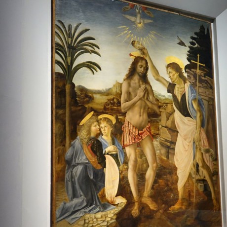 Florencie_Uffizi_Leonardo da Vinci + Verrocchio_1475