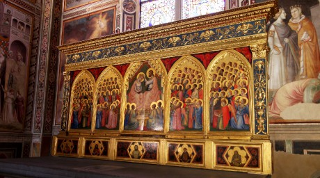 Florencie_bazilika Santa Croce_Příběhy Panny Marie_ fresky Taddeo Gaddiho v kapli Baroncelli_1328_38   (1_1)