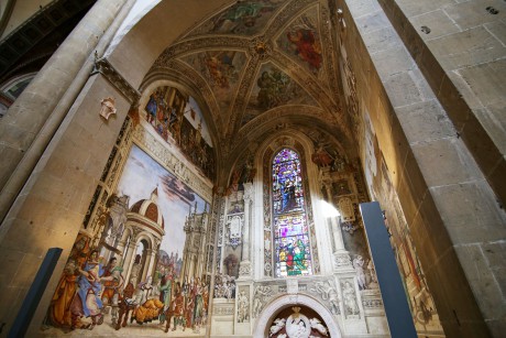 Florencie_Santa Maria Novella_interiér_Cappella di Filippo Strozzi (1)