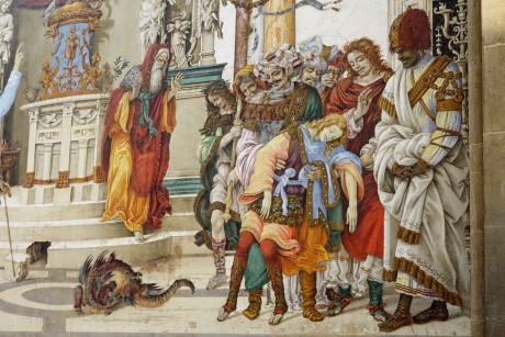 Florencie_Santa Maria Novella_interiér_Cappella di Filippo Strozzi_fresky Filippino Lippi_1500-02 (1)