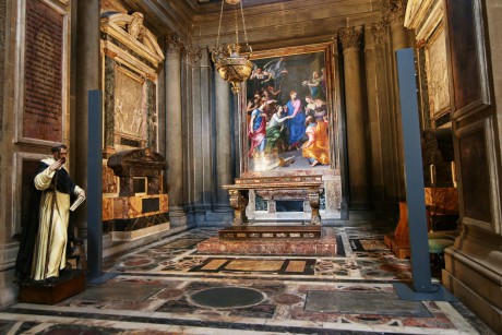 Florencie_Santa Maria Novella_interiér_Cappella Gaddi_Bronzino_Vzkříšení dcery Jairovy_1570-72