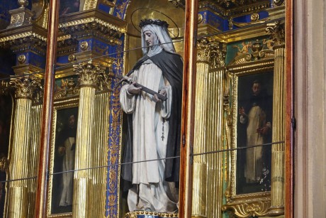 Florencie_Santa Maria Novella_interiér_tabernákl sv, Kateřiny Sienské