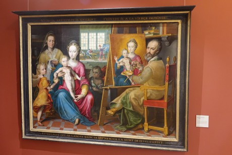 Dijon_Muzeum krásných umění_Nicolas de Hoey_Svatý Lukáš maluje Pannu Marii_1603