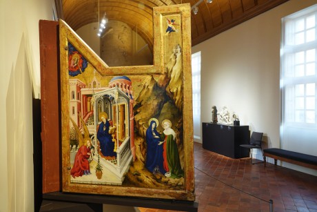 Dijon_Muzeum krásných umění_oltář Ukřižování_Melchior Broederlam_Zvěstování a Navštívení-1391-99