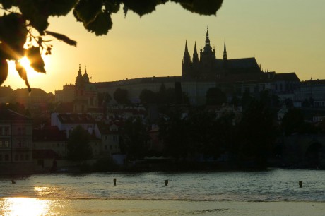 Praha_západ Slunce_Pražský hrad
