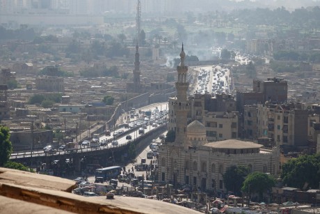 Káhira - citadela - pohled na mešitu Sayeda Aisha